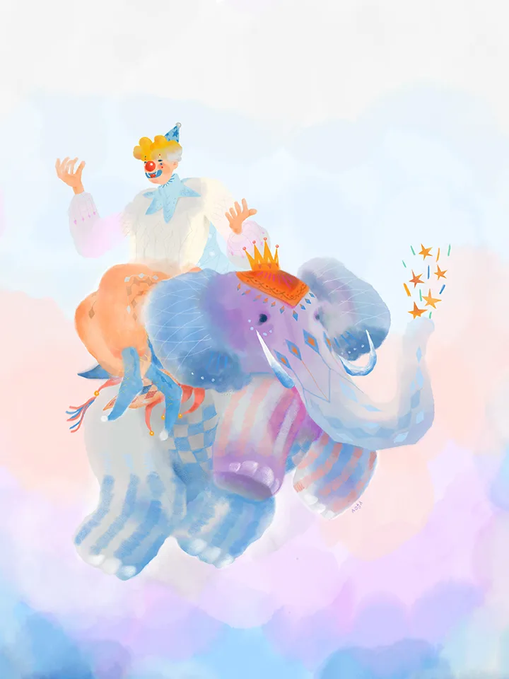 FANTASY CIRCUS VER.02- PIERROT AND ELEPHANT