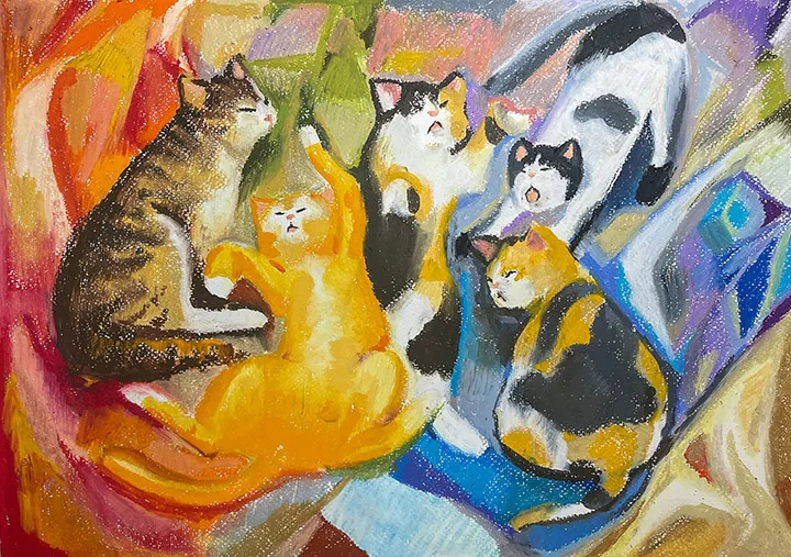 THE CATS IN THE MIDDLE OF THE DAY