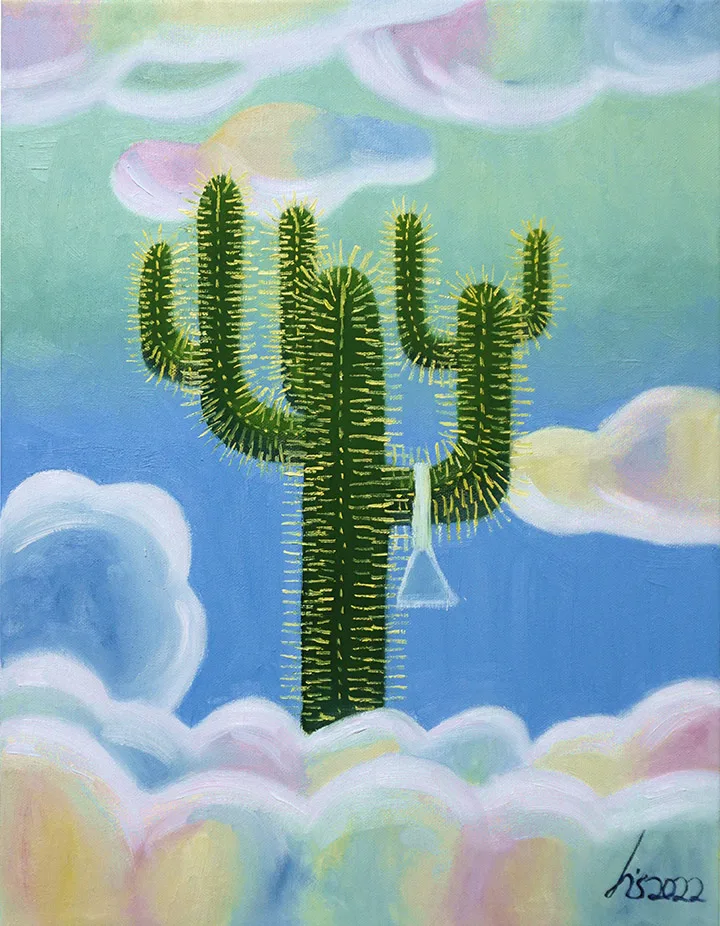 A CACTUS PLANTED ON CLOUDS