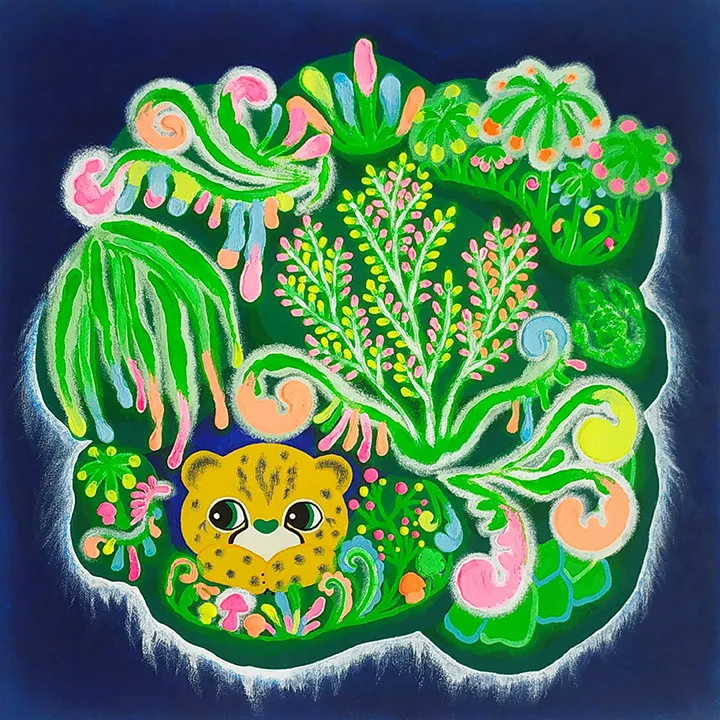 THE LAST CHEETAH, REN (REN HIDING IN MOSS)