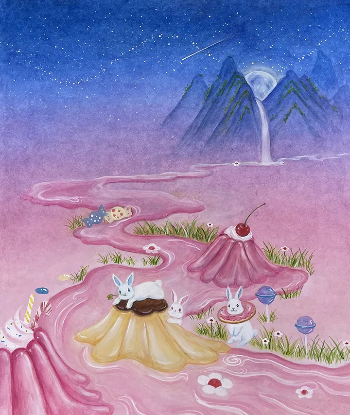 THE NIGHT FLOWING PUDDING