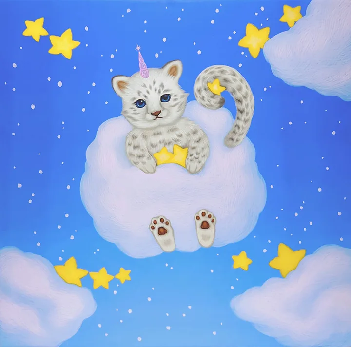 SNOW LEOPARD FAIRY'S COZY WINTER NIGHT