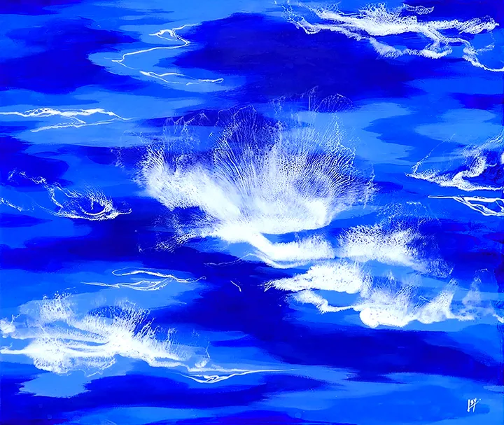 파란 물결 위로#01