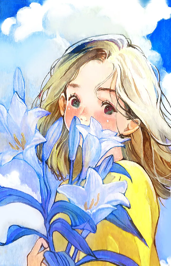 파란 하늘 아래
