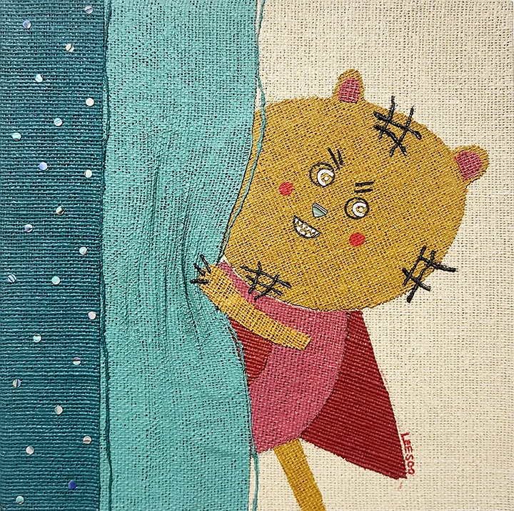 콜라보 삼베그림 (빼꼼 호랑이)