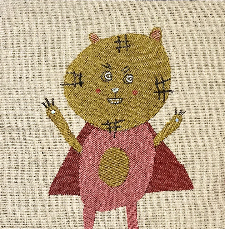 콜라보 삼베그림 (첫째 호랑이)