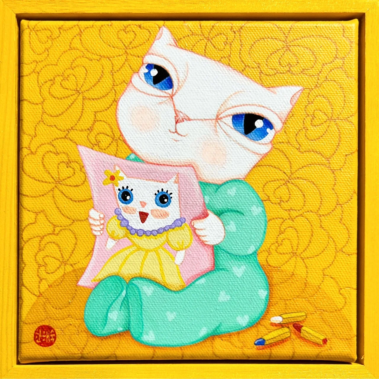 단상 고양이_엄마 그림