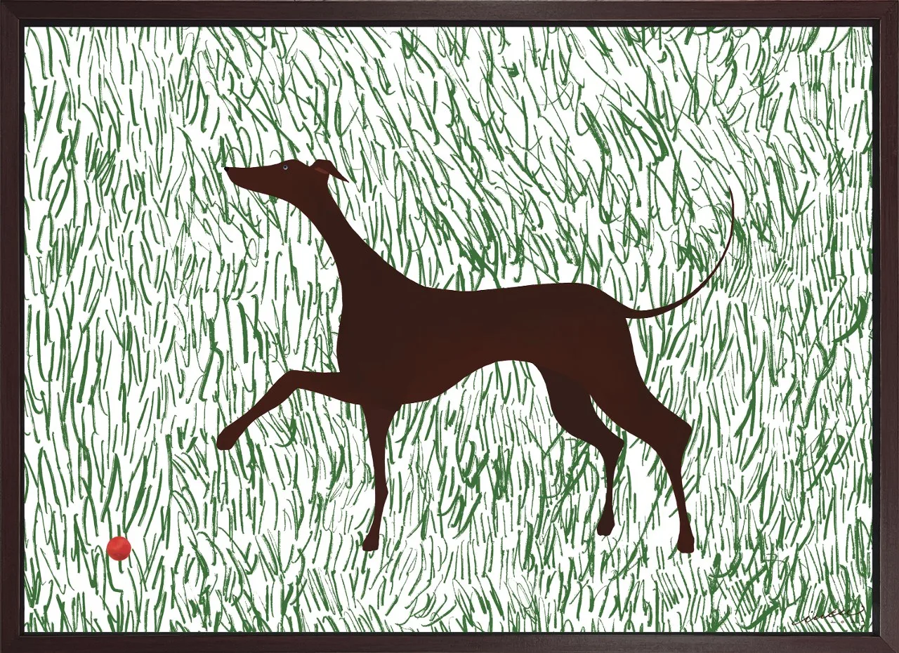 Beautiful Creatures_
Greyhound & Red ball