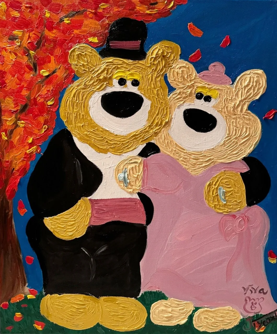 Under the Autumn memory tree w/ love