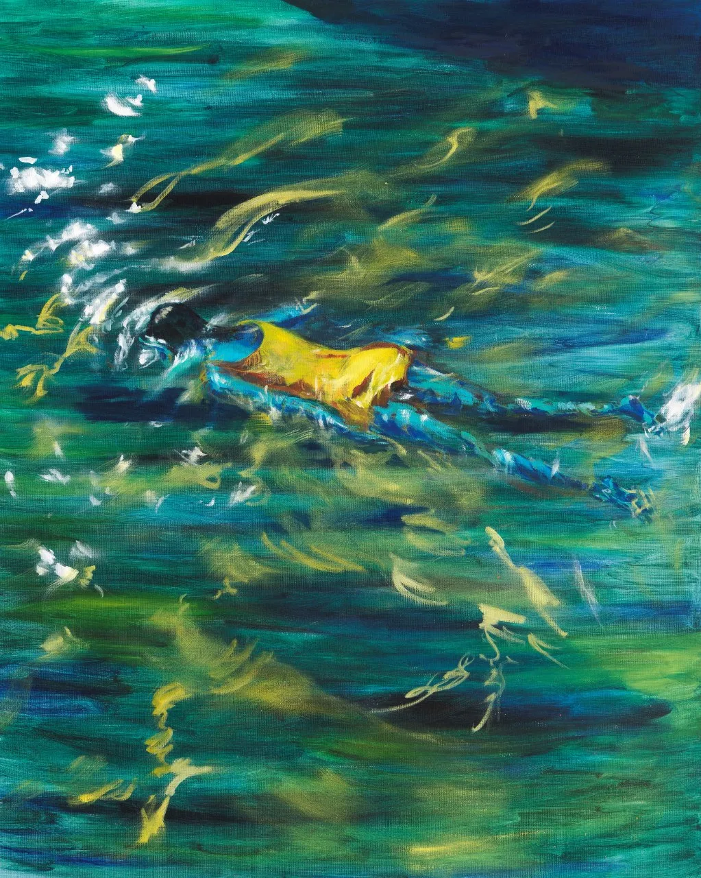 Blue swimming