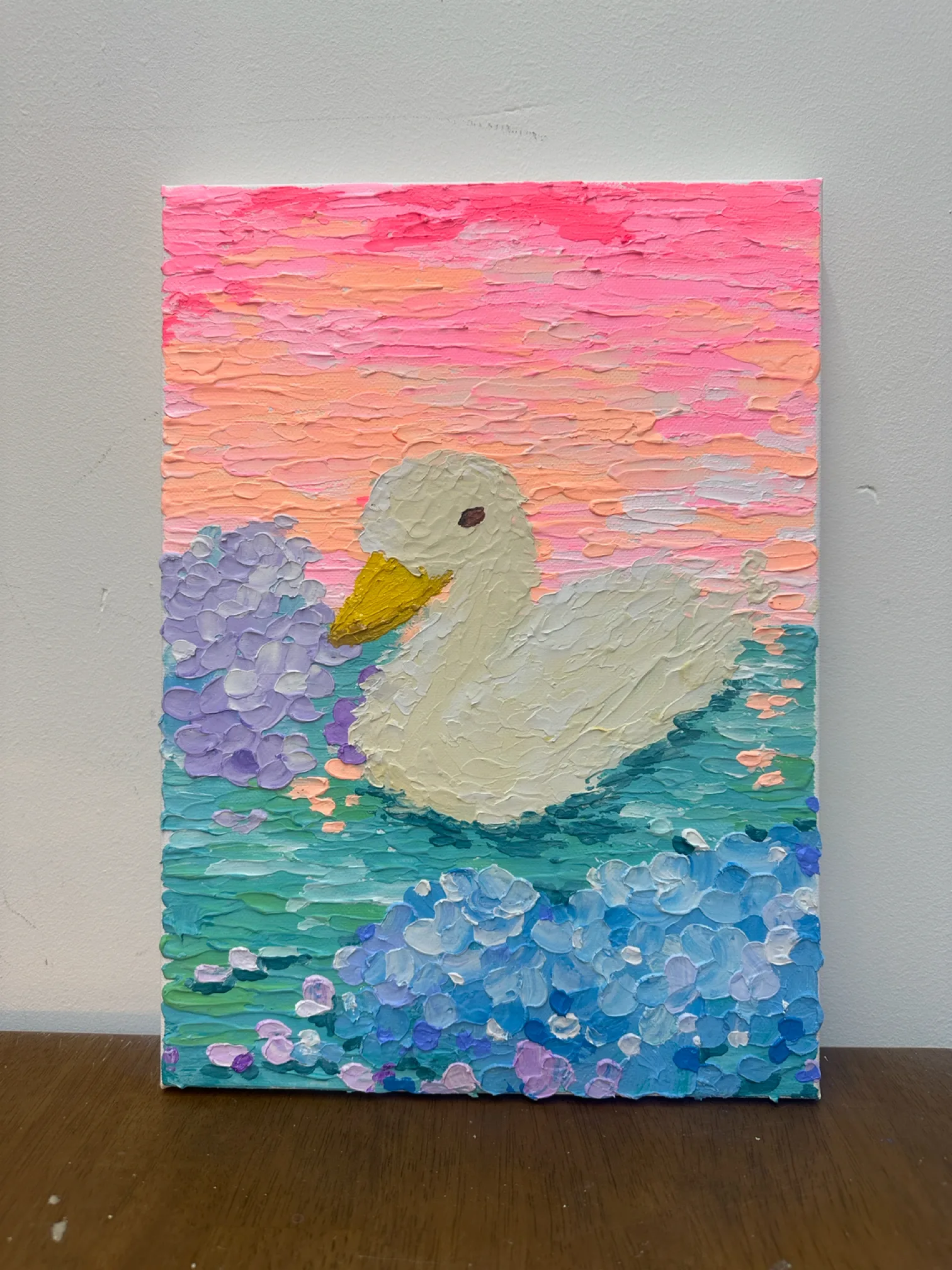 꽃밭의 오리